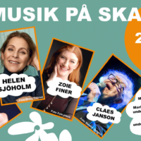 Promotion poster for "Music at Scansen" with Helen Sjöholm and the other participians.