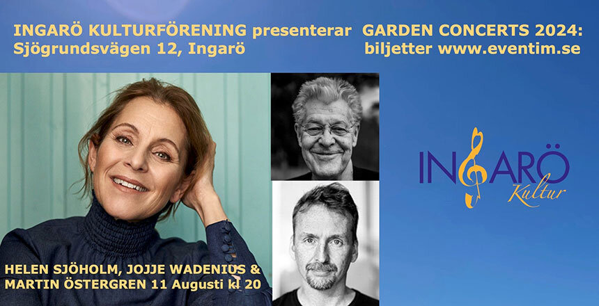 Helen, Jojje, Martin. Promotion photo before summer concert on Ingarö.