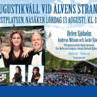 August evening by the river bank. Promo image.