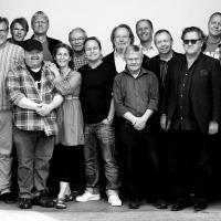 BAO; Benny Andersson's Orchestra. Black and white photo.