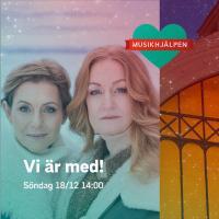 Helen and Anna in winther clothes. Promotion photo for Musik Help.