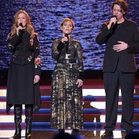 Helen Sjöholm, Anna Stadling and Albin Lee Meldau on stage.