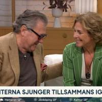 Tommy Körberg och Helen Sjöholm i morgonsoffan på TV4.