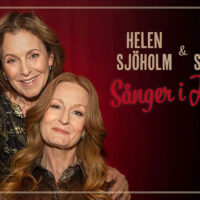 Helen Sjöholm och Anna Stadling. Halvporträtt. Promotionbild för julturnén "Sånger i juletid".